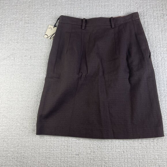 NWT Milly of New-York Chocolate Brown Skirt Size 6 Button up - Picture 14 of 14